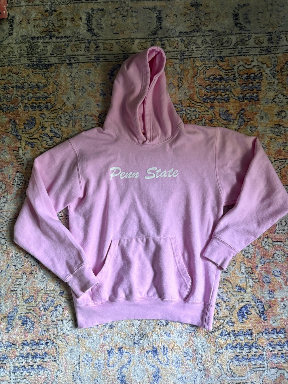 Vintage Penn State University Light Pink Hoodie Youth XL